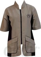 Trimshirt korte mouw beige"zwart - Maat 3XL - thumbnail