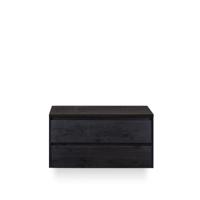 Dante Badmeubelset 100 cm - Black Oak - Wastafel Bovenblad - thumbnail