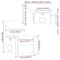 Fauteuil verstelbaar stof bruin - thumbnail