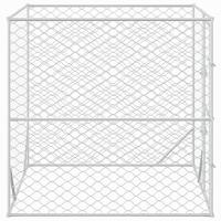 VidaXL Hondenkennel voor buiten 2x2x2 m gegalvaniseerd staal zilver - thumbnail