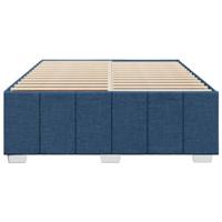 Bedframe zonder matras stof blauw 140x190 cm - thumbnail