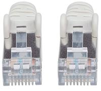 Intellinet 740982 RJ45 Netwerkkabel, patchkabel CAT 6A S/FTP 7.50 m Grijs Folie afscherming, Afscherming gevlochten, Afgeschermd, Halogeenvrij 1 stuk(s) - thumbnail