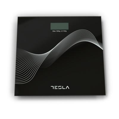 Tesla BS102B - Weegschaal - Personenweegschaal - Digitaal - 3-180KG - Zwart - Glas Tesla BS102B - Weegschaal - Personenweegschaal - Digitaal - 3-180KG - Zwart - Glas