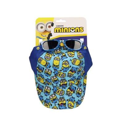 Set van pet en zonnebril Minions Blauw