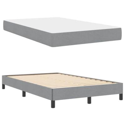 Boxspring bed Anders Lichtgrijs 120 x 190 cm Stof