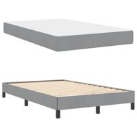 Boxspring bed Anders Lichtgrijs 120 x 190 cm Stof - thumbnail