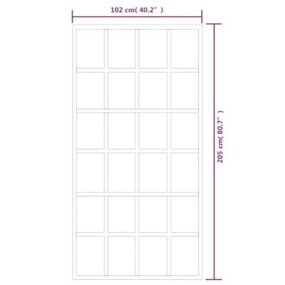 Schuifdeur 102x205 cm ESG-glas en aluminium zwart - thumbnail