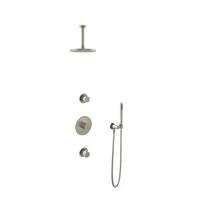 Hotbath Get Together IBS1GN inbouwdouche met 15cm plafondbuis geborsteld nikkel - thumbnail