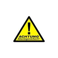 PENTATECH 40201 Waarschuwingssticker Let op: beveiligd Taal: Duits Set van 3 stuks (b x h) 85 mm x 70 mm - thumbnail