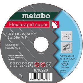Metabo Accessoires Doorslijpschijf Ø 125x0,8x22,2 Inox Flexiarapid super "Hydroresist" - 50 stuks - 616209000