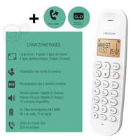 Logicom ILOA 155T Draadloze vaste telefoon met recorderantwoordapparaat - Solo - Analoge en Dect-telefoons - Wit - thumbnail