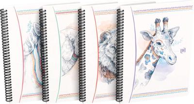 Oxford Boho Chic spiraalblok, ft A5, 120 bladzijden, gelijnd, geassorteerde kleuren