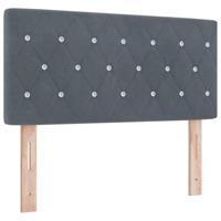 Boxspringbed met matras fluweel donkergrijs 100x200 cm - thumbnail