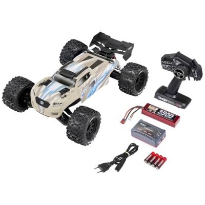 Reely Thor Krijtgrijs Brushless 1:10 RC auto Elektro Monstertruck 4WD 100% RTR 2,4 GHz Incl. accu, oplader en batterijen voor de zender Reely Thor Krijtgrijs Brushless 1:10 RC auto Elektro Monstertruck 4WD 100% RTR 2,4 GHz Incl. accu, oplader en batterijen voor de zender