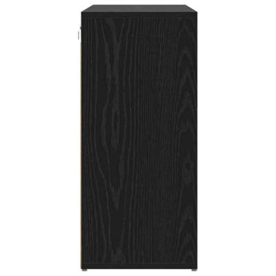 Schoenenkast Zwart Eiken 103 x 30 x 67 cm Bewerkt hout