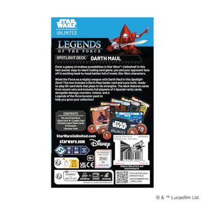 Star Wars: Unlimited TCG Legends of the Force Darth Maul Spotlight Deck