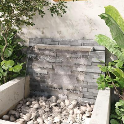 VidaXL Zwembadwaterval rechthoekig 110 cm roestvrij staal