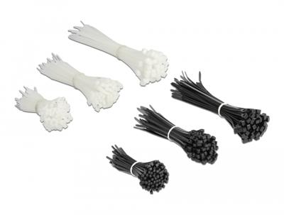 Delock 19357 Assortiment kabelbinders Zwart, Wit 1 set(s)