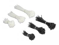 Delock 19357 Assortiment kabelbinders Zwart, Wit 1 set(s) - thumbnail