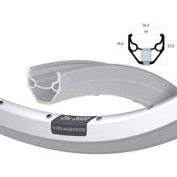 Rodi Velg 28 inch 622 zac2000 zilver geslepen zijkant 32 gaats - thumbnail