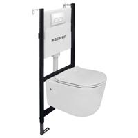Toiletset Van Marcke Combo Up Pureflow Rimless Hang Wit Go by Van Marcke - thumbnail