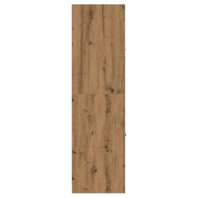 Apothekerskast 30x41x144,5 cm bewerkt hout artisanaal eiken - thumbnail