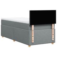 Boxspring met matras stof lichtgrijs 160x200 cm - thumbnail
