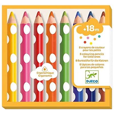 8 kleurpotloden voor kleintjes - DJECO meerkleurig 8 kleurpotloden voor kleintjes - DJECO meerkleurig