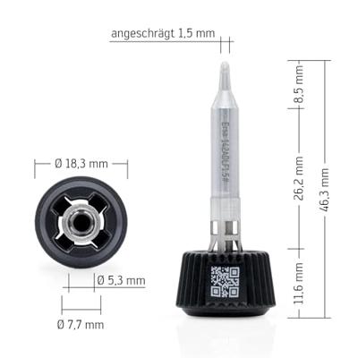 Ersa 0142ADLF15/SB Soldeerpunt Schuin Grootte soldeerpunt 1.50 mm Inhoud: 1 stuk(s)
