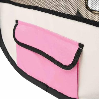 VidaXL Hondenren inklapbaar met draagtas 90x90x58 cm roze VidaXL Hondenren inklapbaar met draagtas 90x90x58 cm roze