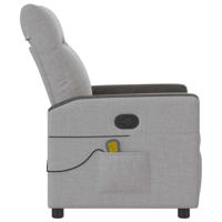 Massagestoel verstelbaar stof wolk grijs - thumbnail