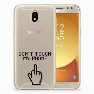 Samsung Galaxy J5 2017 Silicone-hoesje Finger Don't Touch My Phone Samsung Galaxy J5 2017 Silicone-hoesje Finger Don't Touch My Phone