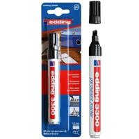Viltstift edding 3300 schuin 1-5mm blist1 zwart - thumbnail