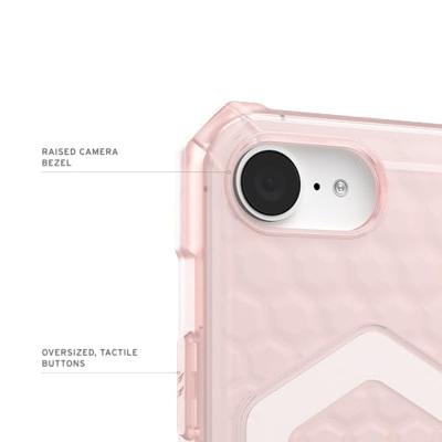 Urban Armor Gear Essential Armor Outdoor telefoonhoes Apple iPhone 16e Roze, Transparant Inductieve lading, MagSafe compatible, Stootbestendig Urban Armor Gear Essential Armor Outdoor telefoonhoes Apple iPhone 16e Roze, Transparant Inductieve lading, MagSafe compatible, Stootbestendig