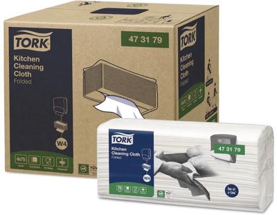 Tork Kitchen Cleaning reinigingsdoek, W4, 75 vellen, pak van 4 stuks Tork Kitchen Cleaning reinigingsdoek, W4, 75 vellen, pak van 4 stuks
