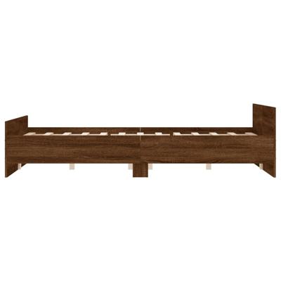 Bedframe hoofd- en voeteneinde bruin eikenkleur 150x200 cm