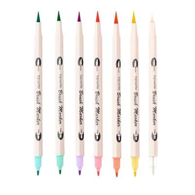 Viltstiften/Brushpennen Dubbelzijdig, 7st.