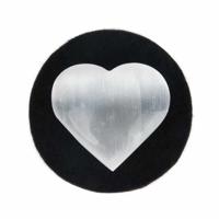 Hart Knuffelsteen Seleniet Wit (6 x 6 cm) - thumbnail