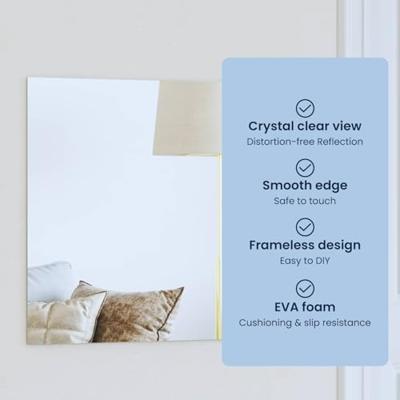 Wandspiegel Vierkant 40 x 40 cm gehard glas