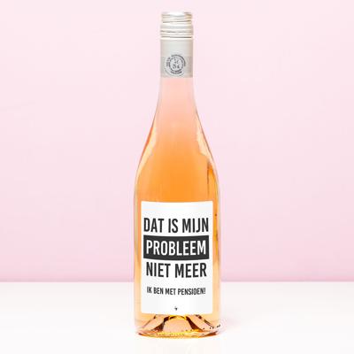 Wijnfles Pensioen Niet mijn probleem meer - Rosé (Blush Rosé) Wijnfles Pensioen Niet mijn probleem meer - Rosé (Blush Rosé)