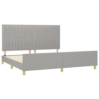 Bedframe zonder matras stof lichtgrijs 200x200 cm