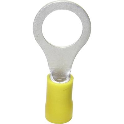 TRU COMPONENTS 1582976 Ringkabelschoen Dwarsdoorsnede (max.): 6 mm² Schachtdiameter: 10.50 mm Deels geïsoleerd Geel 1 stuk(s)