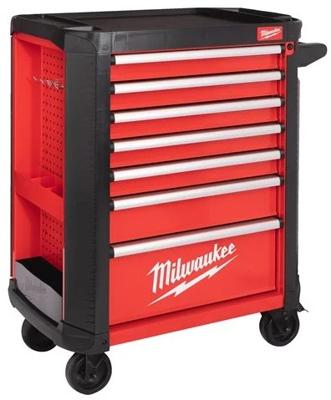 Milwaukee TOOLGUARD™ SRC30-1 Stalen gereedschapswagen rood 78cm 7 lades - 4932478849 Milwaukee TOOLGUARD™ SRC30-1 Stalen gereedschapswagen rood 78cm 7 lades - 4932478849