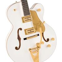 Gretsch Professional Collection Falcon Hollow Body EB White met Gretsch G6242L Deluxe Hardshell Case - thumbnail