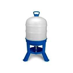 Pluimvee drinktoren 40 l blauw met sifon op pootjes Pluimvee drinktoren 40 l blauw met sifon op pootjes