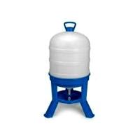 Pluimvee drinktoren 40 l blauw met sifon op pootjes - thumbnail