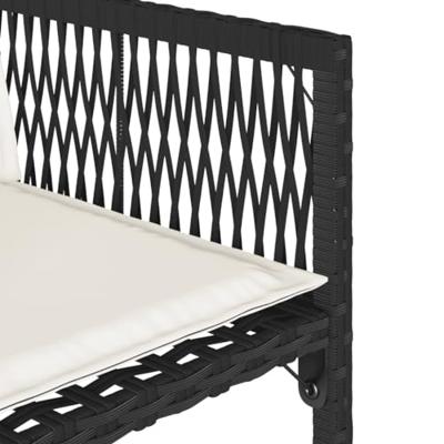 9-delige Tuinset poly rattan zwart