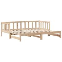 Slaapbank met onderschuifbed en lades zonder matras 80x200 cm - thumbnail