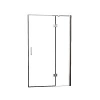 Vaz nisdeur met vast deel 800 x 2000 x 8 mm nano helder glas/chroom - thumbnail