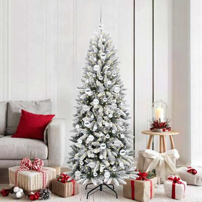 VidaXL Kunstkerstboom wit 180 cm pvc en plastic en staal en pe